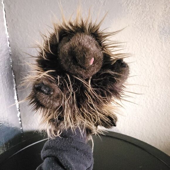 Folkmanis Brown Porcupine Hand Puppet Plush Toy Educational Play - Picture 4 of 9